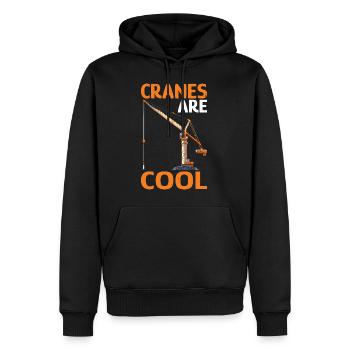 Cranes Are Cool - Männer Premium Bio Hoodie - Schwarz - Vorne - Nico (187cm)