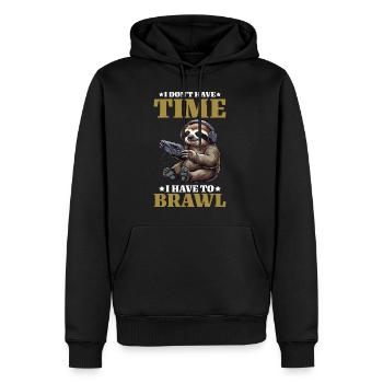 I Don't Have Time I Have To Brawl 13 - Männer Premium Bio Hoodie - Schwarz - Vorne - Nico (187cm)