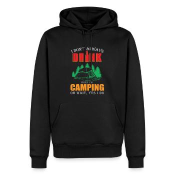 Camping Camper Outdoor Sommer Design - Männer Premium Bio Hoodie - Schwarz - Vorne - Nico (187cm)