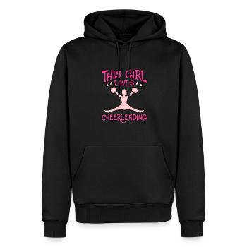 cheerleading - Sweat à capuche Premium bio Homme - noir - Devant - Nico (187cm)