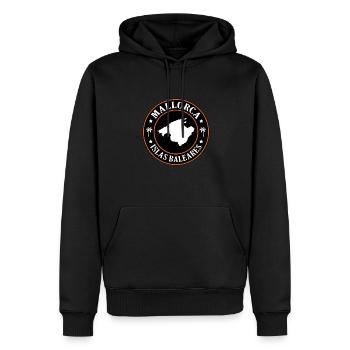 Majorca - Men’s Premium Organic Hoodie - black - Front - Nico (187cm)
