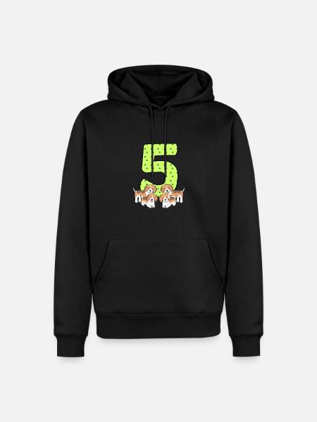 5th birthday - Men’s Premium Organic Hoodie - black