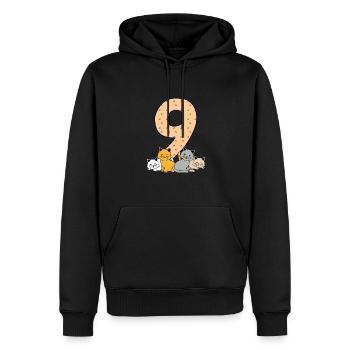 9. Geburtstag - Männer Premium Bio Hoodie - Schwarz - Vorne - Nico (187cm)