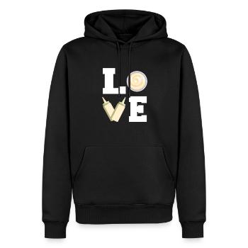 J’adore la mayonnaise mignonne cadeau d’épices - Sweat à capuche Premium bio Homme - noir - Devant - Nico (187cm)