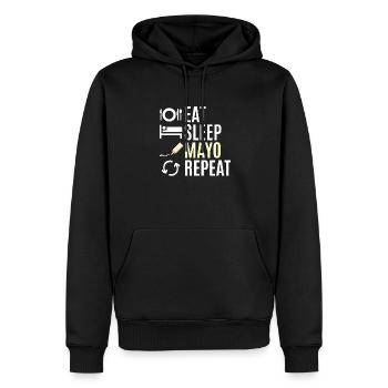 Mangez un cadeau de mayonnaise - Sweat à capuche Premium bio Homme - noir - Devant - Nico (187cm)