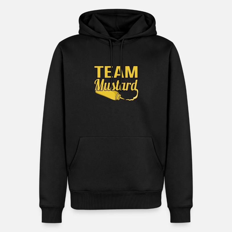 Team Senf Geschenk - Männer Premium Bio Hoodie - Schwarz