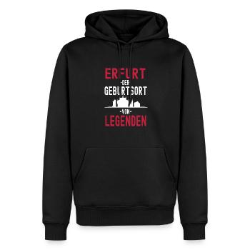 Erfurt Thüringen Skyline - Männer Premium Bio Hoodie - Schwarz - Vorne - Nico (187cm)