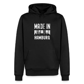 Hamburg Skyline Stadt Für Hamburger - Männer Premium Bio Hoodie - Schwarz - Vorne - Nico (187cm)