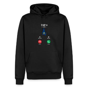 Idaho - Männer Premium Bio Hoodie - Schwarz - Vorne - Nico (187cm)