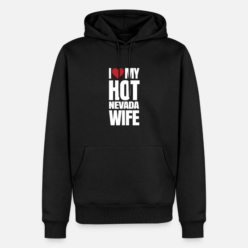 Nevada - Männer Premium Bio Hoodie - Schwarz