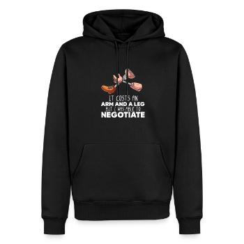 Bein Amputiert Arm Kämpfer Geschenk - Männer Premium Bio Hoodie - Schwarz - Vorne - Nico (187cm)
