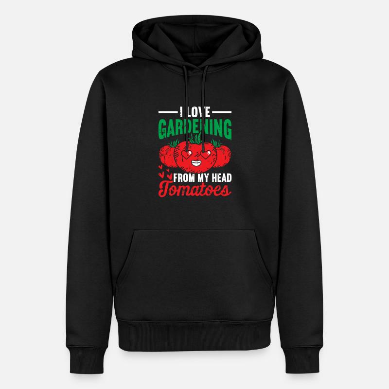 Tomate - Männer Premium Bio Hoodie - Schwarz