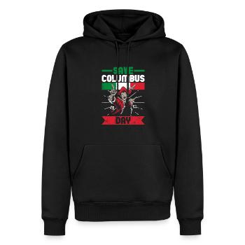 Christopher Columbus - Männer Premium Bio Hoodie - Schwarz - Vorne - Nico (187cm)