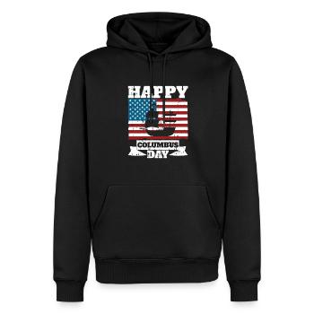Christopher Columbus - Männer Premium Bio Hoodie - Schwarz - Vorne - Nico (187cm)