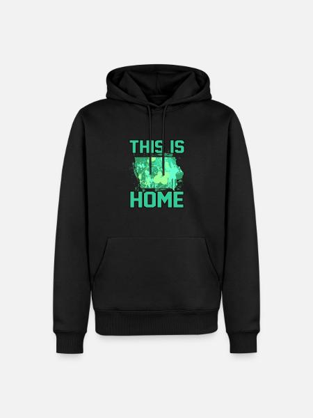 Home Iowa Gift - Men’s Premium Organic Hoodie - black