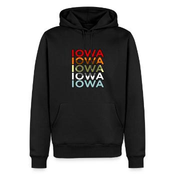Iowa-bewohner-geschenk - Männer Premium Bio Hoodie - Schwarz - Vorne - Nico (187cm)