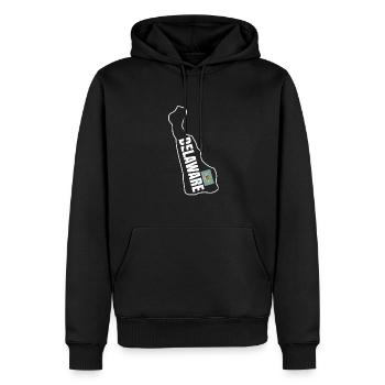 Delaware Home State Geschenk - Männer Premium Bio Hoodie - Schwarz - Vorne - Nico (187cm)