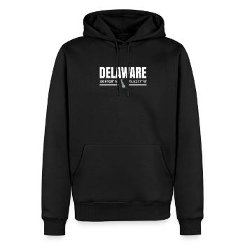 Stolzes Delaware geschenk - Männer Premium Bio Hoodie - Schwarz - Vorne - Nico (187cm)