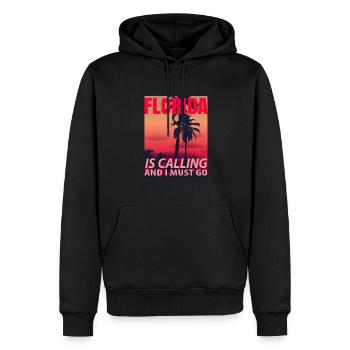 Cadeau aventureux en Floride - Sweat à capuche Premium bio Homme - noir - Devant - Nico (187cm)