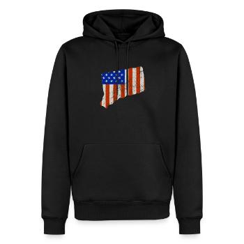 Connecticut-staat Usa flaggen geschenk - Männer Premium Bio Hoodie - Schwarz - Vorne - Nico (187cm)