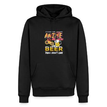 Anime Jeux Vidéo Bière Cadeau - Sweat à capuche Premium bio Homme - noir - Devant - Nico (187cm)