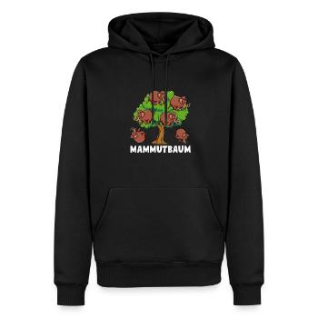 Mammutbaum Mammut Geschenkidee - Männer Premium Bio Hoodie - Schwarz - Vorne - Nico (187cm)