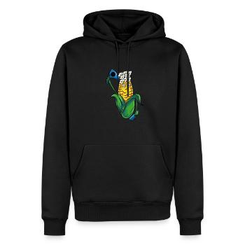 Lustiges Bauer Friseur Mais Geschenkidee - Männer Premium Bio Hoodie - Schwarz - Vorne - Nico (187cm)