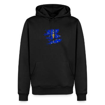 Indiana proud gift - Men’s Premium Organic Hoodie - black - Front - Nico (187cm)