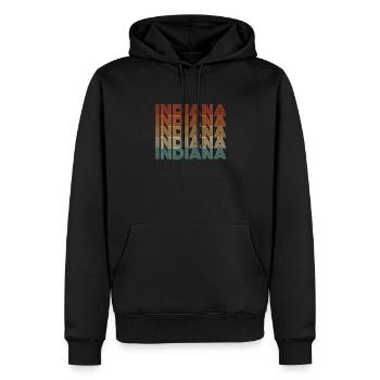 Indiana resident gift - Men’s Premium Organic Hoodie - black - Front - Nico (187cm)