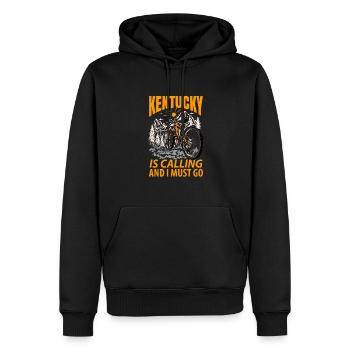 Kentucky Travels Cadeau - Sweat à capuche Premium bio Homme - noir - Devant - Nico (187cm)