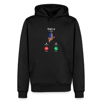 Besuch In Maine Gift - Männer Premium Bio Hoodie - Schwarz - Vorne - Nico (187cm)