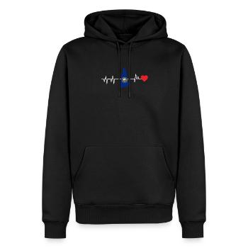 New Hampshire herzschlag geschenk - Männer Premium Bio Hoodie - Schwarz - Vorne - Nico (187cm)