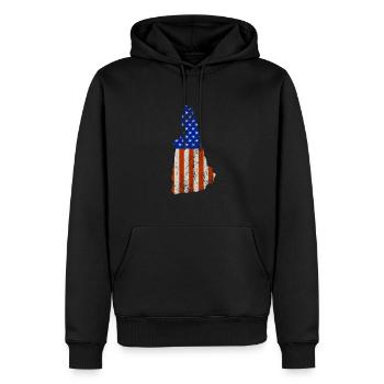 New Hampshire Home Usa drapeau cadeau - Sweat à capuche Premium bio Homme - noir - Devant - Nico (187cm)
