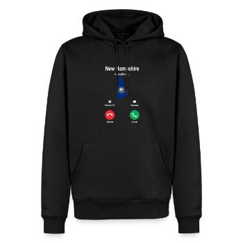 Voyage New Hampshire Cadeau - Sweat à capuche Premium bio Homme - noir - Devant - Nico (187cm)