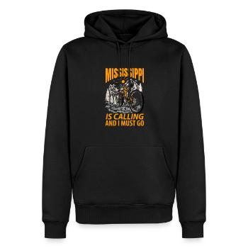 Reisen Mississippi Geschenk - Männer Premium Bio Hoodie - Schwarz - Vorne - Nico (187cm)
