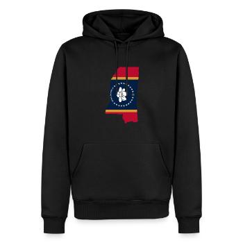 Mississippi Home Pride Geschenk - Männer Premium Bio Hoodie - Schwarz - Vorne - Nico (187cm)