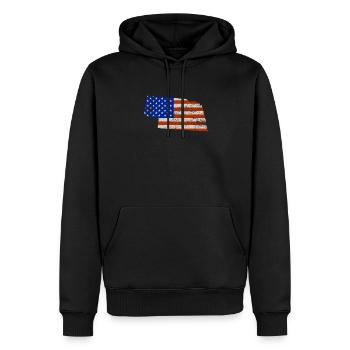 Nebraska Home Usa-flaggen-geschenk - Männer Premium Bio Hoodie - Schwarz - Vorne - Nico (187cm)