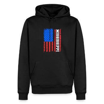 Drapeaux cadeau Mississippis Usa - Sweat à capuche Premium bio Homme - noir - Devant - Nico (187cm)