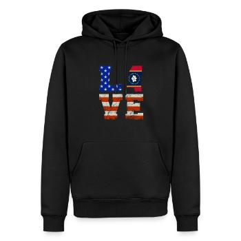 Liebes-mississippi-geschenk - Männer Premium Bio Hoodie - Schwarz - Vorne - Nico (187cm)