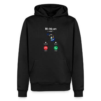 Reisendes Michigan geschenk - Männer Premium Bio Hoodie - Schwarz - Vorne - Nico (187cm)
