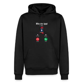 Besuch In Mississippi Gift - Männer Premium Bio Hoodie - Schwarz - Vorne - Nico (187cm)