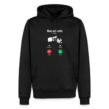 Beau cadeau du Massachusetts - Sweat à capuche Premium bio Homme - noir - Devant - Nico (187cm)