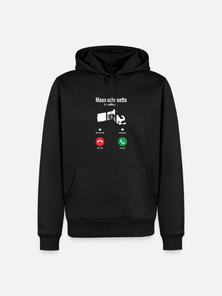 Beautiful Massachusetts gift - Men’s Premium Organic Hoodie - black