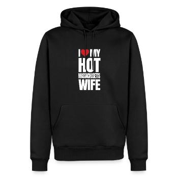 Cadeau de femme du Massachusetts - Sweat à capuche Premium bio Homme - noir - Devant - Nico (187cm)