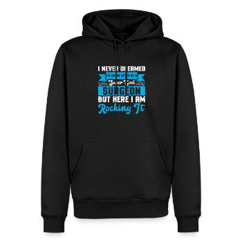 Chirurg - Männer Premium Bio Hoodie - Schwarz - Vorne - Nico (187cm)