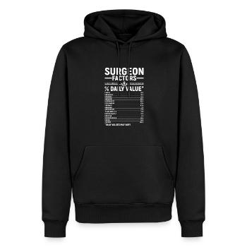 Chirurg - Männer Premium Bio Hoodie - Schwarz - Vorne - Nico (187cm)