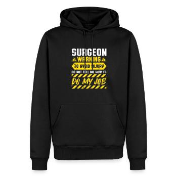 Chirurg - Männer Premium Bio Hoodie - Schwarz - Vorne - Nico (187cm)