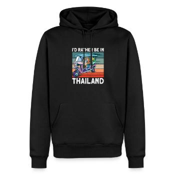 Thailand - Männer Premium Bio Hoodie - Schwarz - Vorne - Nico (187cm)