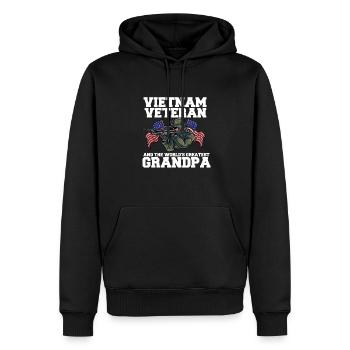 Vietnam Veteran USA Geschenk - Männer Premium Bio Hoodie - Schwarz - Vorne - Nico (187cm)