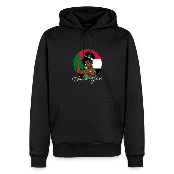 Unbreakable Sudan Girl - Männer Premium Bio Hoodie - Schwarz - Vorne - Nico (187cm)